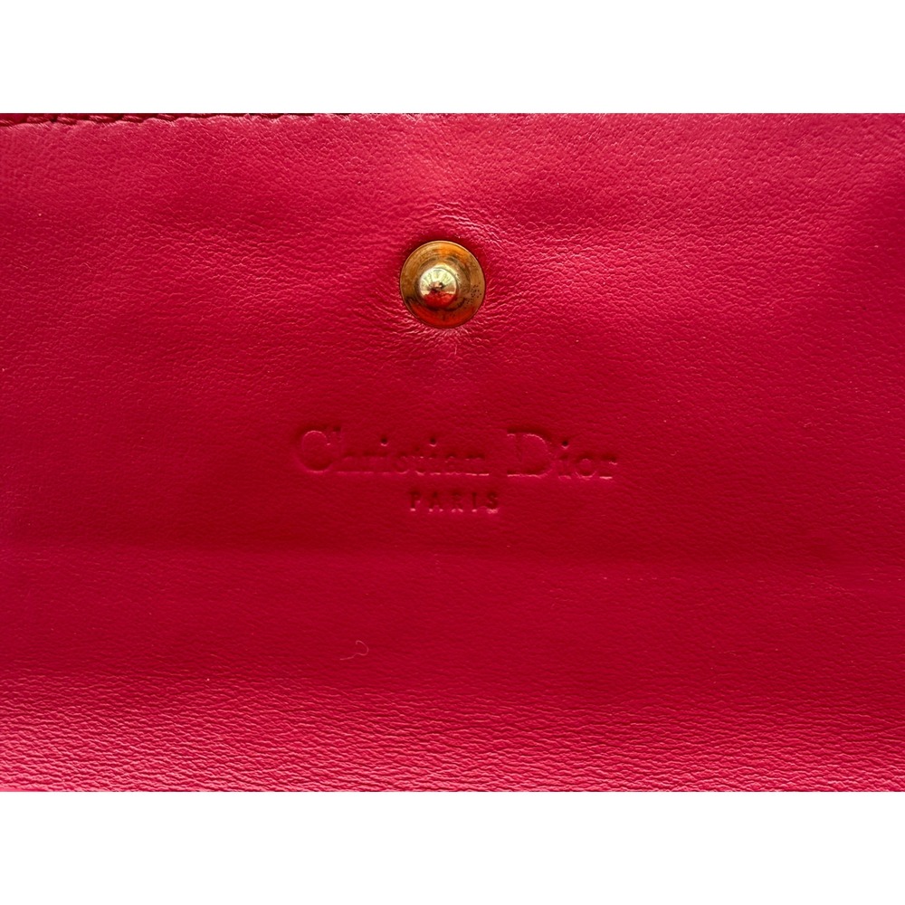 Christian Dior Wallet Womens OS Pink Lady Dior Cannage Lambskin Long Wallet - Picture 3 of 9
